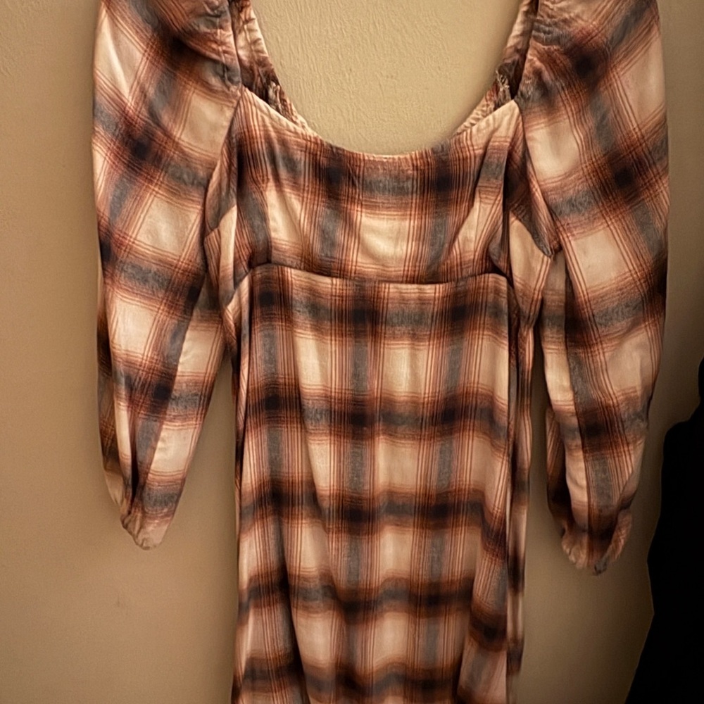 Hollister Brown Plaid Shirt